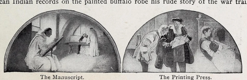 An illustration from A practical guide to the Library of Congress paintings : with 92 key pictures and other illustrations and the library quotations, 1903, leaf 23