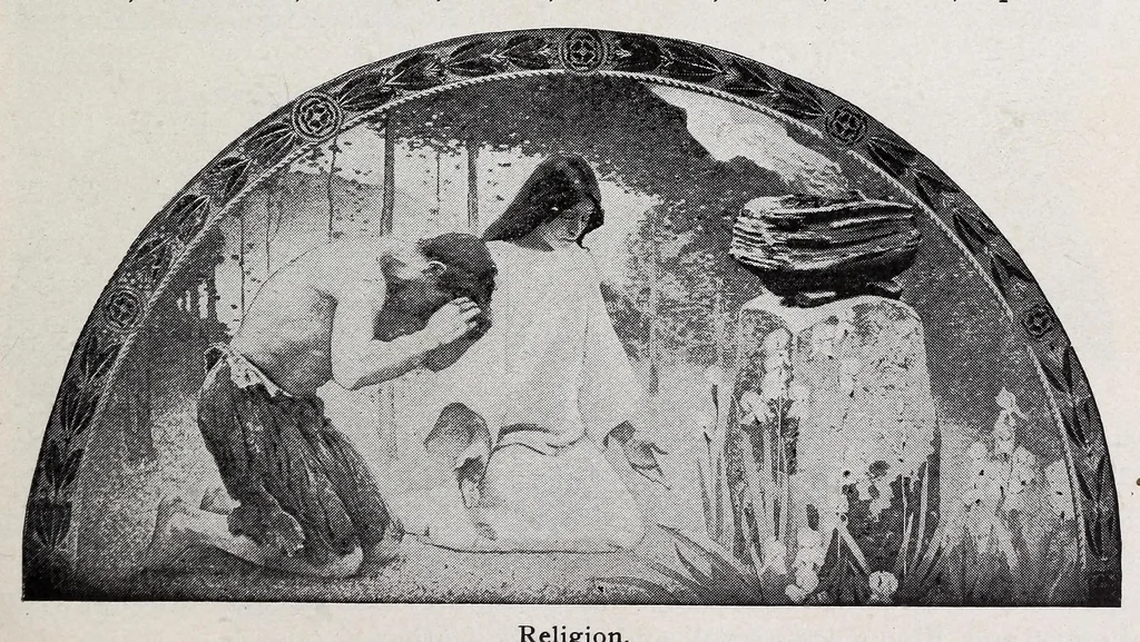An illustration from A practical guide to the Library of Congress paintings : with 92 key pictures and other illustrations and the library quotations, 1903, leaf 27