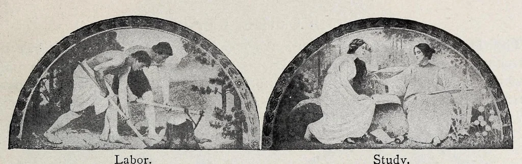An illustration from A practical guide to the Library of Congress paintings : with 92 key pictures and other illustrations and the library quotations, 1903, leaf 27
