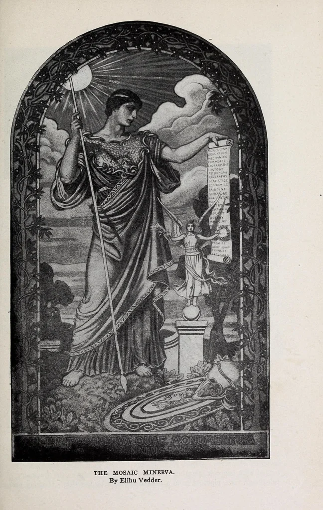 An illustration from A practical guide to the Library of Congress paintings : with 92 key pictures and other illustrations and the library quotations, 1903, leaf 29