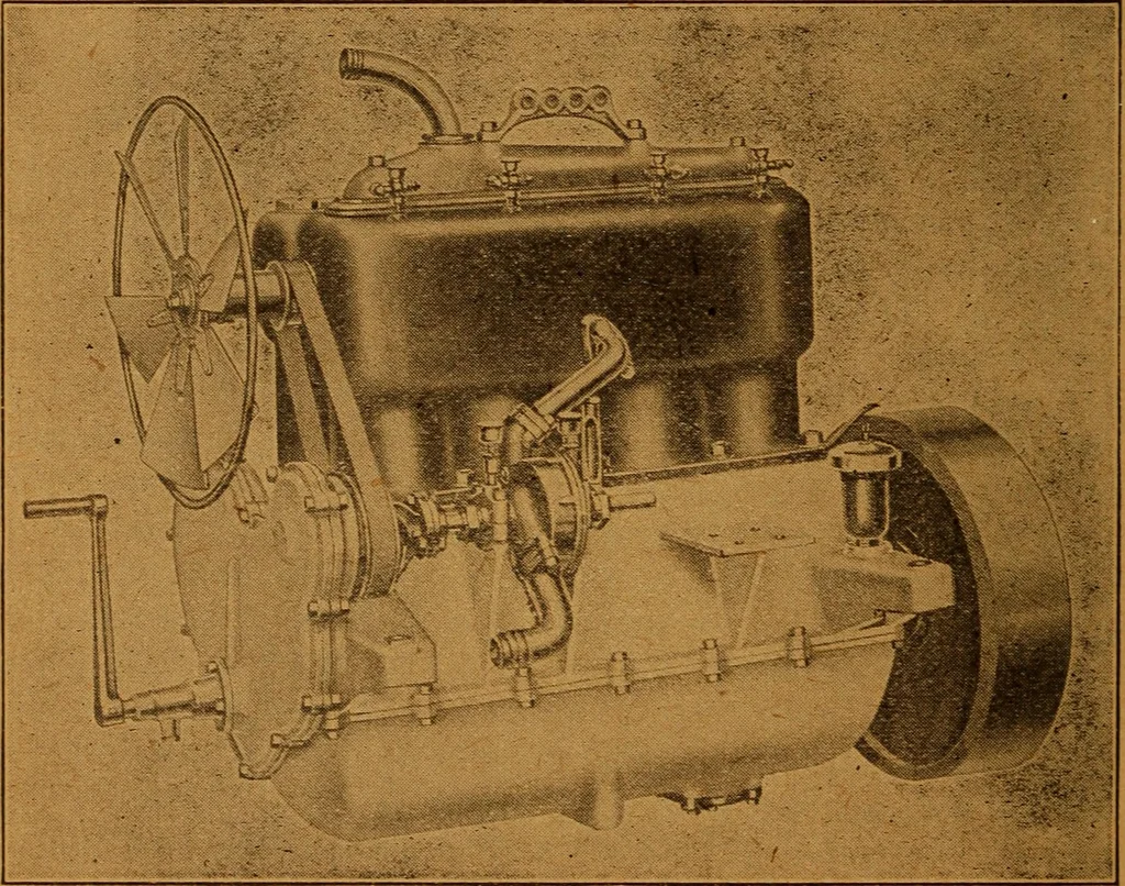 An illustration from Practical hand book of gas, oil and steam engines, stationary, marine, traction; gas burners, oil burners, etc.; farm, traction, automobile, locomotive; a simple, practical and comprehensive book on the construction, operation and repair of all kinds of engines, 1916, leaf 107