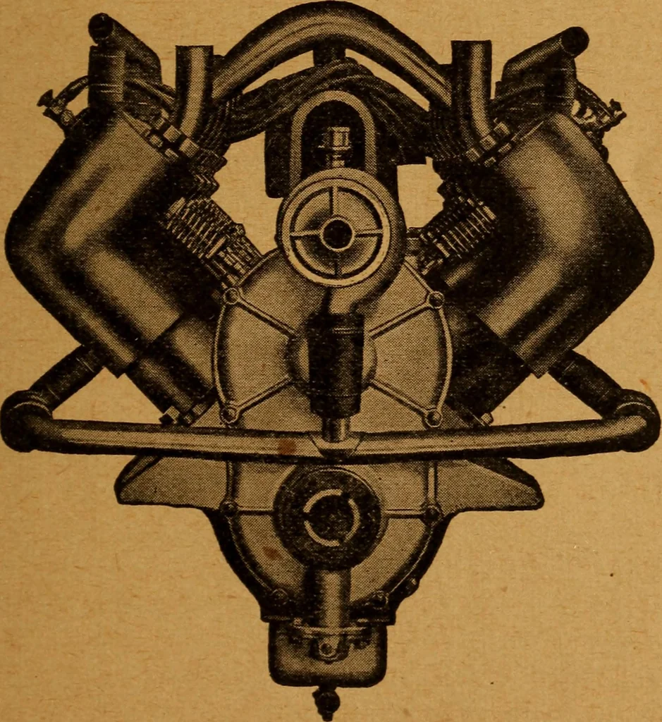 An illustration from Practical hand book of gas, oil and steam engines, stationary, marine, traction; gas burners, oil burners, etc.; farm, traction, automobile, locomotive; a simple, practical and comprehensive book on the construction, operation and repair of all kinds of engines, 1916, leaf 114