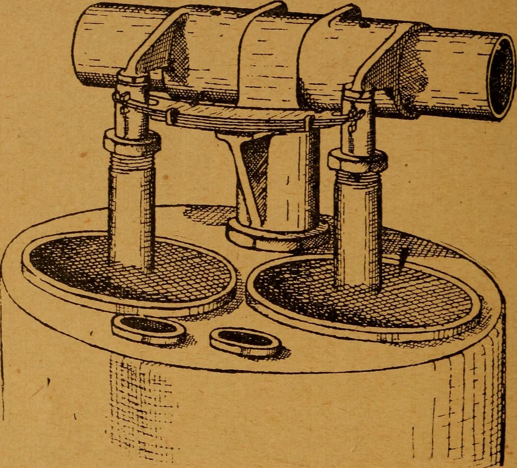 An illustration from Practical hand book of gas, oil and steam engines, stationary, marine, traction; gas burners, oil burners, etc.; farm, traction, automobile, locomotive; a simple, practical and comprehensive book on the construction, operation and repair of all kinds of engines, 1916, leaf 117