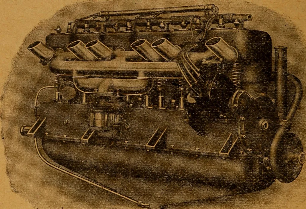 An illustration from Practical hand book of gas, oil and steam engines, stationary, marine, traction; gas burners, oil burners, etc.; farm, traction, automobile, locomotive; a simple, practical and comprehensive book on the construction, operation and repair of all kinds of engines, 1916, leaf 135