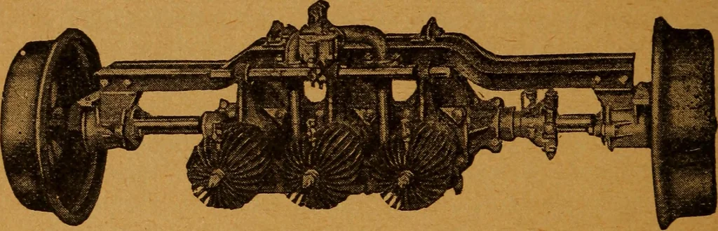 An illustration from Practical hand book of gas, oil and steam engines, stationary, marine, traction; gas burners, oil burners, etc.; farm, traction, automobile, locomotive; a simple, practical and comprehensive book on the construction, operation and repair of all kinds of engines, 1916, leaf 155