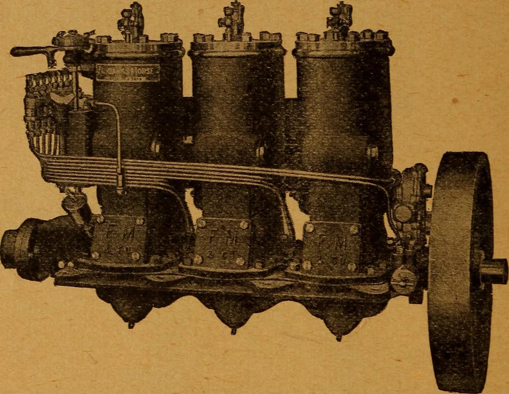 An illustration from Practical hand book of gas, oil and steam engines, stationary, marine, traction; gas burners, oil burners, etc.; farm, traction, automobile, locomotive; a simple, practical and comprehensive book on the construction, operation and repair of all kinds of engines, 1916, leaf 163