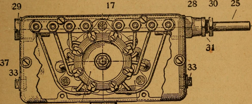 An illustration from Practical hand book of gas, oil and steam engines, stationary, marine, traction; gas burners, oil burners, etc.; farm, traction, automobile, locomotive; a simple, practical and comprehensive book on the construction, operation and repair of all kinds of engines, 1916, leaf 296