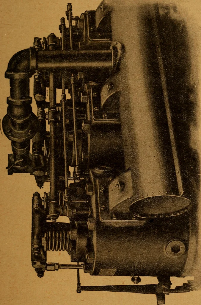 An illustration from Practical hand book of gas, oil and steam engines, stationary, marine, traction; gas burners, oil burners, etc.; farm, traction, automobile, locomotive; a simple, practical and comprehensive book on the construction, operation and repair of all kinds of engines, 1916, leaf 318