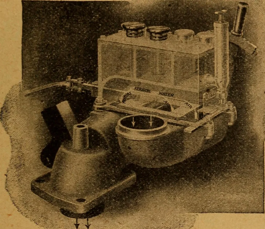 An illustration from Practical hand book of gas, oil and steam engines, stationary, marine, traction; gas burners, oil burners, etc.; farm, traction, automobile, locomotive; a simple, practical and comprehensive book on the construction, operation and repair of all kinds of engines, 1916, leaf 346