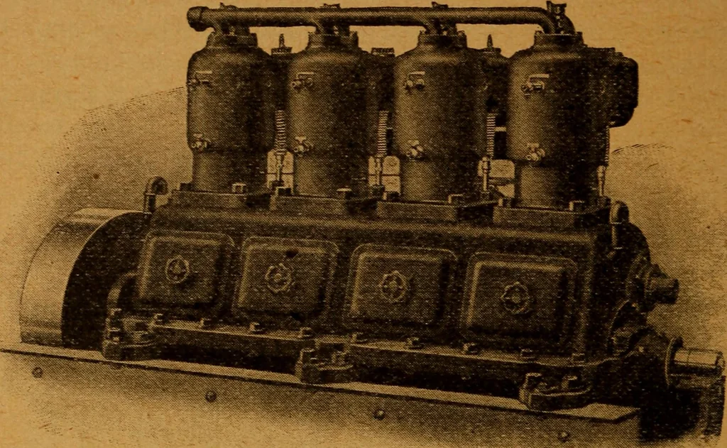 An illustration from Practical hand book of gas, oil and steam engines, stationary, marine, traction; gas burners, oil burners, etc.; farm, traction, automobile, locomotive; a simple, practical and comprehensive book on the construction, operation and repair of all kinds of engines, 1916, leaf 351
