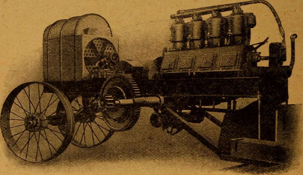 An illustration from Practical hand book of gas, oil and steam engines, stationary, marine, traction; gas burners, oil burners, etc.; farm, traction, automobile, locomotive; a simple, practical and comprehensive book on the construction, operation and repair of all kinds of engines, 1916, leaf 351