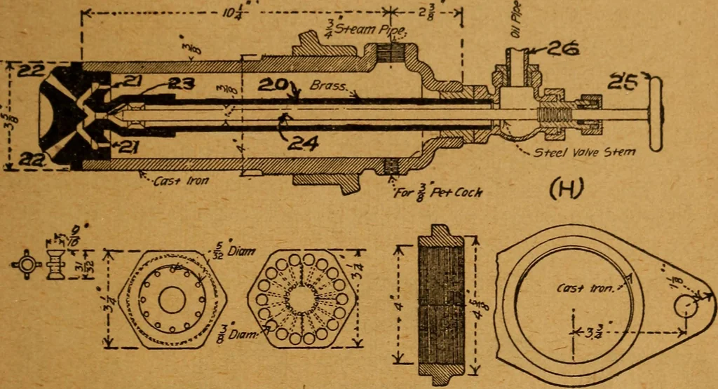 An illustration from Practical hand book of gas, oil and steam engines, stationary, marine, traction; gas burners, oil burners, etc.; farm, traction, automobile, locomotive; a simple, practical and comprehensive book on the construction, operation and repair of all kinds of engines, 1916, leaf 372