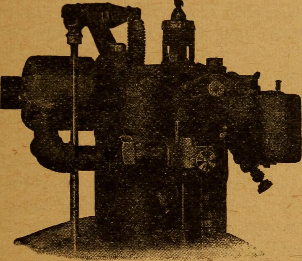 An illustration from Practical hand book of gas, oil and steam engines, stationary, marine, traction; gas burners, oil burners, etc.; farm, traction, automobile, locomotive; a simple, practical and comprehensive book on the construction, operation and repair of all kinds of engines, 1916, leaf 62