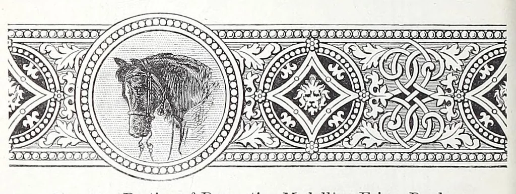 An illustration from Practical house decoration : a guide to the art of ornamental painting, the arrangement of colours in apartments and the principles of decorative design : with some remarks upon the nature and properties of pigments, 1886, leaf 134
