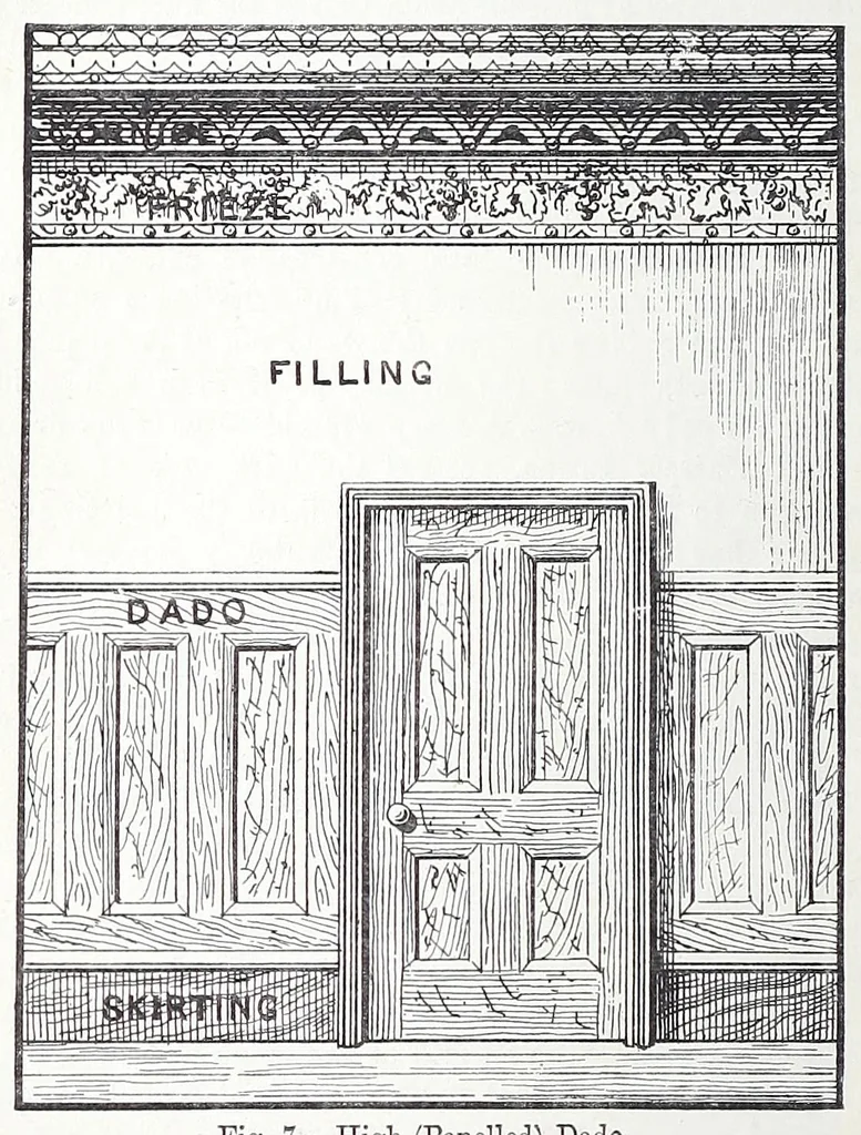 An illustration from Practical house decoration : a guide to the art of ornamental painting, the arrangement of colours in apartments and the principles of decorative design : with some remarks upon the nature and properties of pigments, 1886, leaf 68