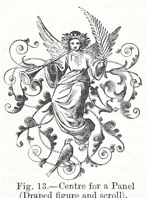 An illustration from Practical house decoration : a guide to the art of ornamental painting, the arrangement of colours in apartments and the principles of decorative design : with some remarks upon the nature and properties of pigments, 1886, leaf 84