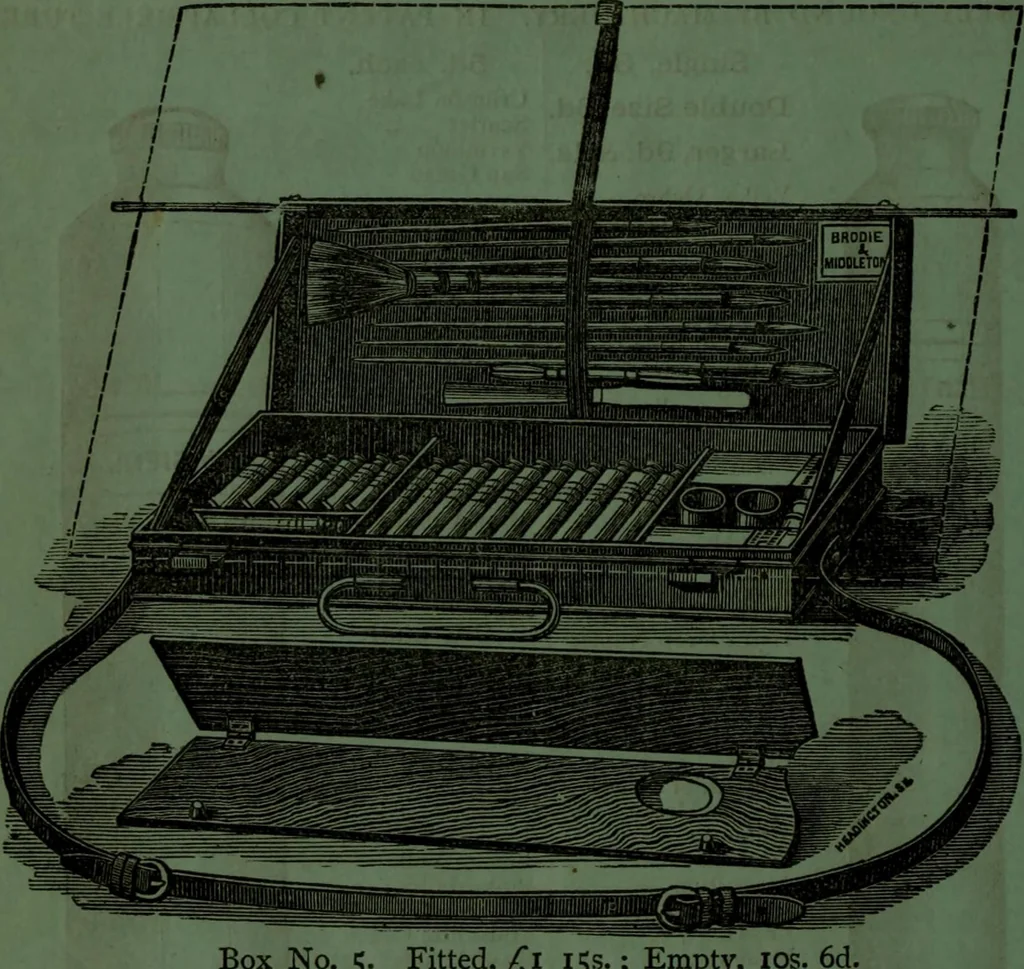 An illustration from Practical instructions in enamel painting on glass, china, tiles, etc., : to which is added full instructions for the manufacture of the vitreous pigments required, with twelve pages of instructions, 1874, leaf 127