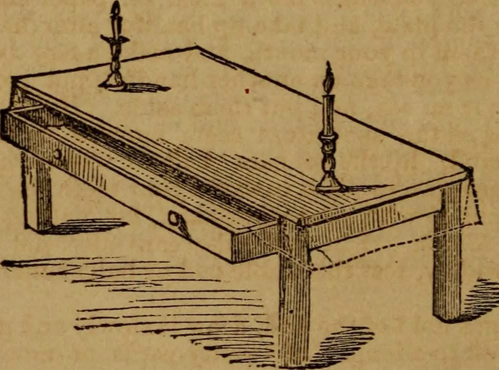 An illustration from The practical magician and ventriloquist's guide : a practical manual of fireside magic and conjuring illusions : containing also complete instructions for acquiring & practising the art of ventriloquism, 1876, leaf 45