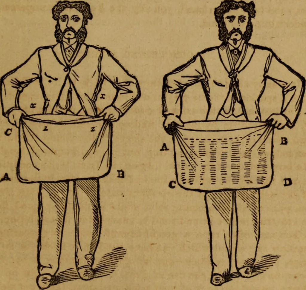 An illustration from The practical magician and ventriloquist's guide : a practical manual of fireside magic and conjuring illusions : containing also complete instructions for acquiring & practising the art of ventriloquism, 1876, leaf 62