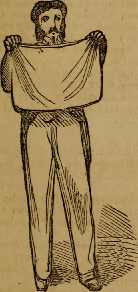 An illustration from The practical magician and ventriloquist's guide : a practical manual of fireside magic and conjuring illusions : containing also complete instructions for acquiring & practising the art of ventriloquism, 1876, leaf 64