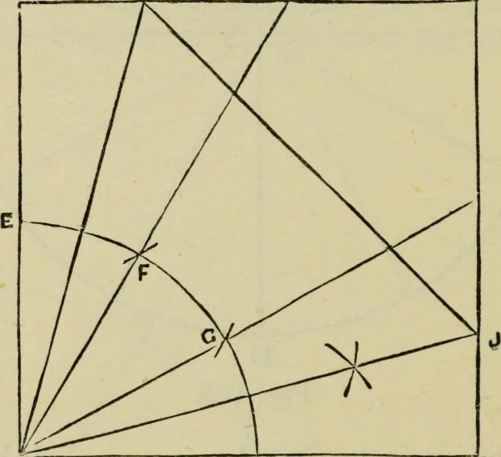 An illustration from A practical manual of house-painting, graining, marbling and sign-writing : containing full information on the processes of house-painting in oil and distemper, the formation of letters and practice of sign-writing, the principles of decorative art, a course of elementary drawing for house-painters, writers, etc., and a collection of useful receipts ; with nine coloured illustrations of woods and marbles, and numerous wood engravings, 1888, leaf 325