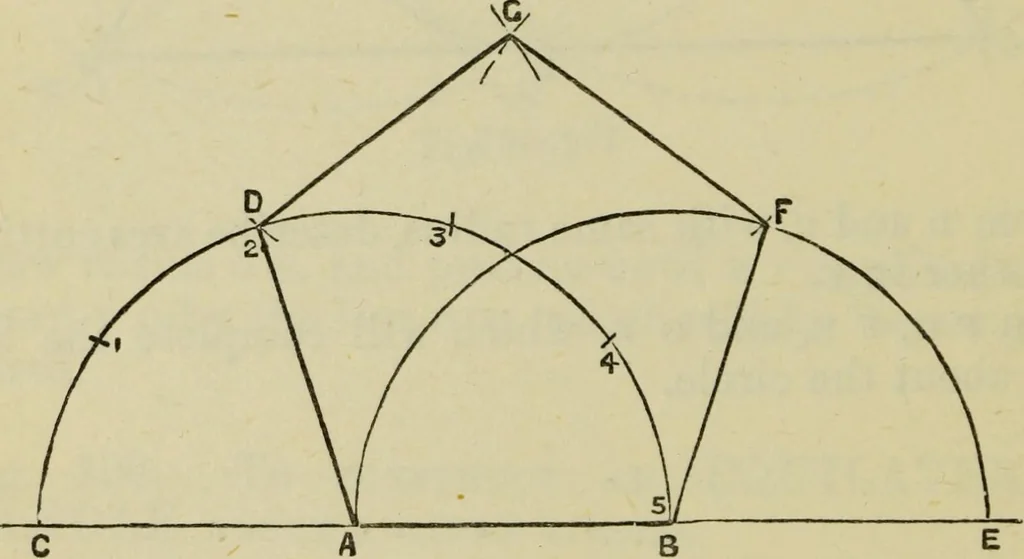 An illustration from A practical manual of house-painting, graining, marbling and sign-writing : containing full information on the processes of house-painting in oil and distemper, the formation of letters and practice of sign-writing, the principles of decorative art, a course of elementary drawing for house-painters, writers, etc., and a collection of useful receipts ; with nine coloured illustrations of woods and marbles, and numerous wood engravings, 1888, leaf 329