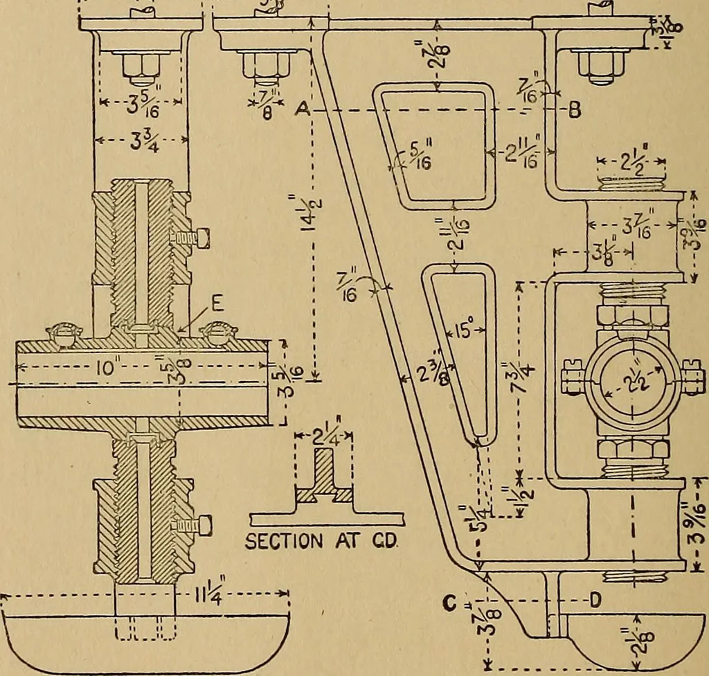 An illustration from Practical mechanical drawing and machine design self taught .., 1907, leaf 115