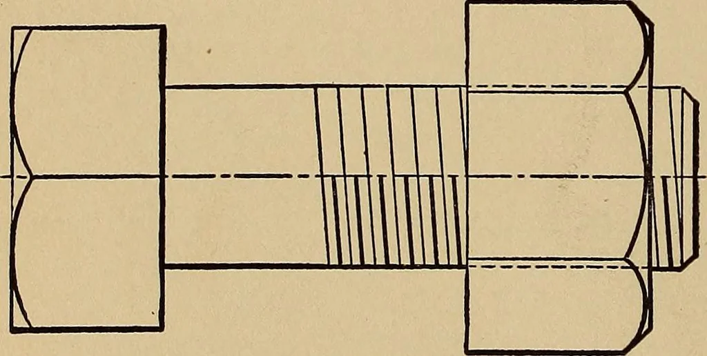An illustration from Practical mechanical drawing and machine design self taught .., 1907, leaf 81