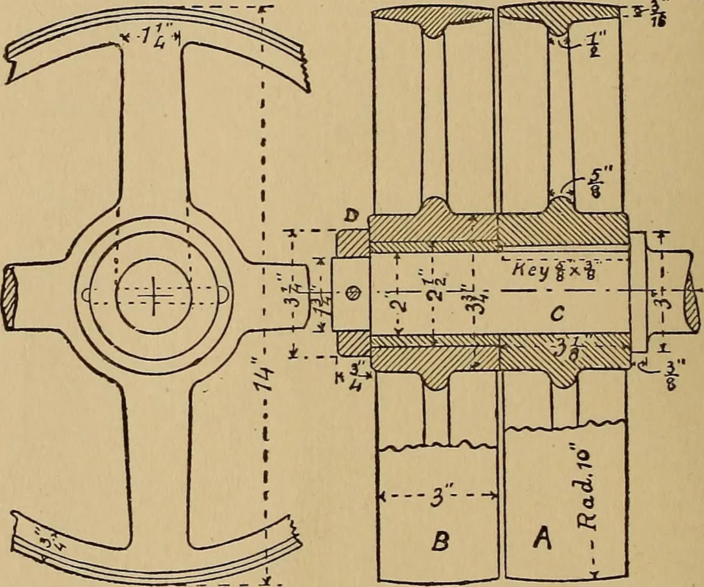 An illustration from Practical mechanical drawing and machine design self taught .., 1907, leaf 87