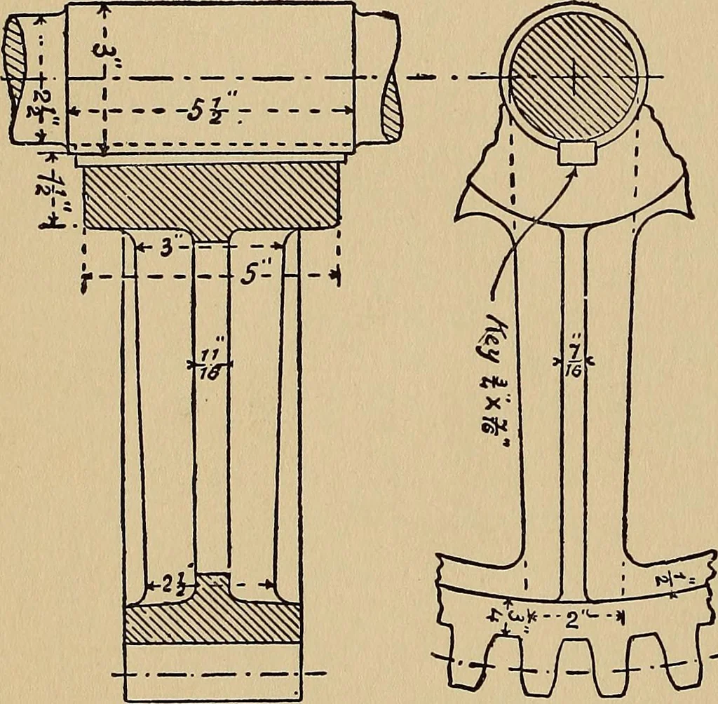 An illustration from Practical mechanical drawing and machine design self taught .., 1907, leaf 89