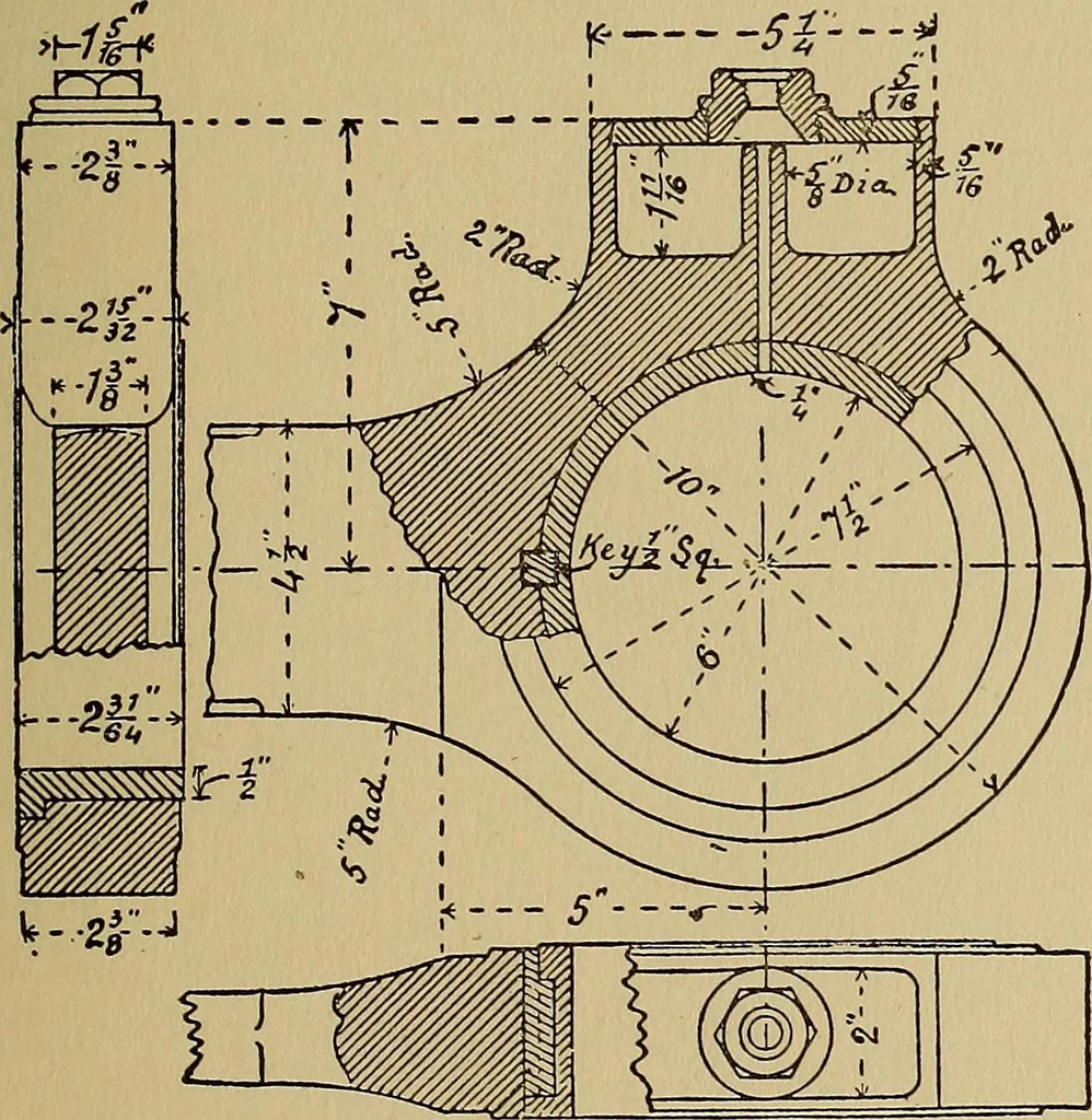 An illustration from Practical mechanical drawing and machine design self taught .., 1907, leaf 90