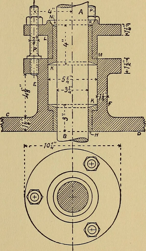 An illustration from Practical mechanical drawing and machine design self taught .., 1907, leaf 90