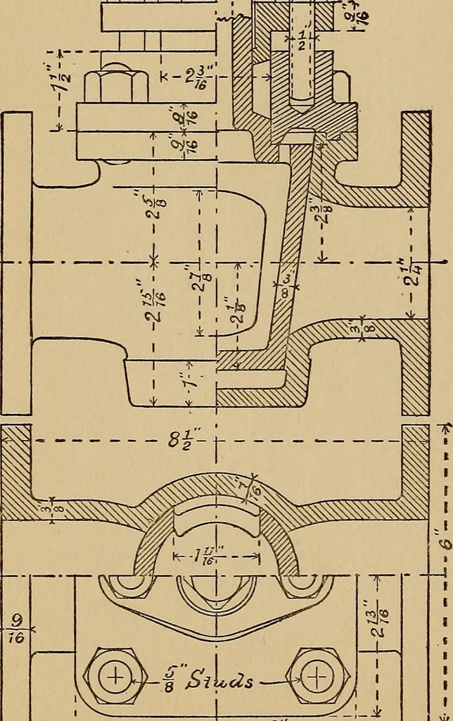 An illustration from Practical mechanical drawing and machine design self taught .., 1907, leaf 91