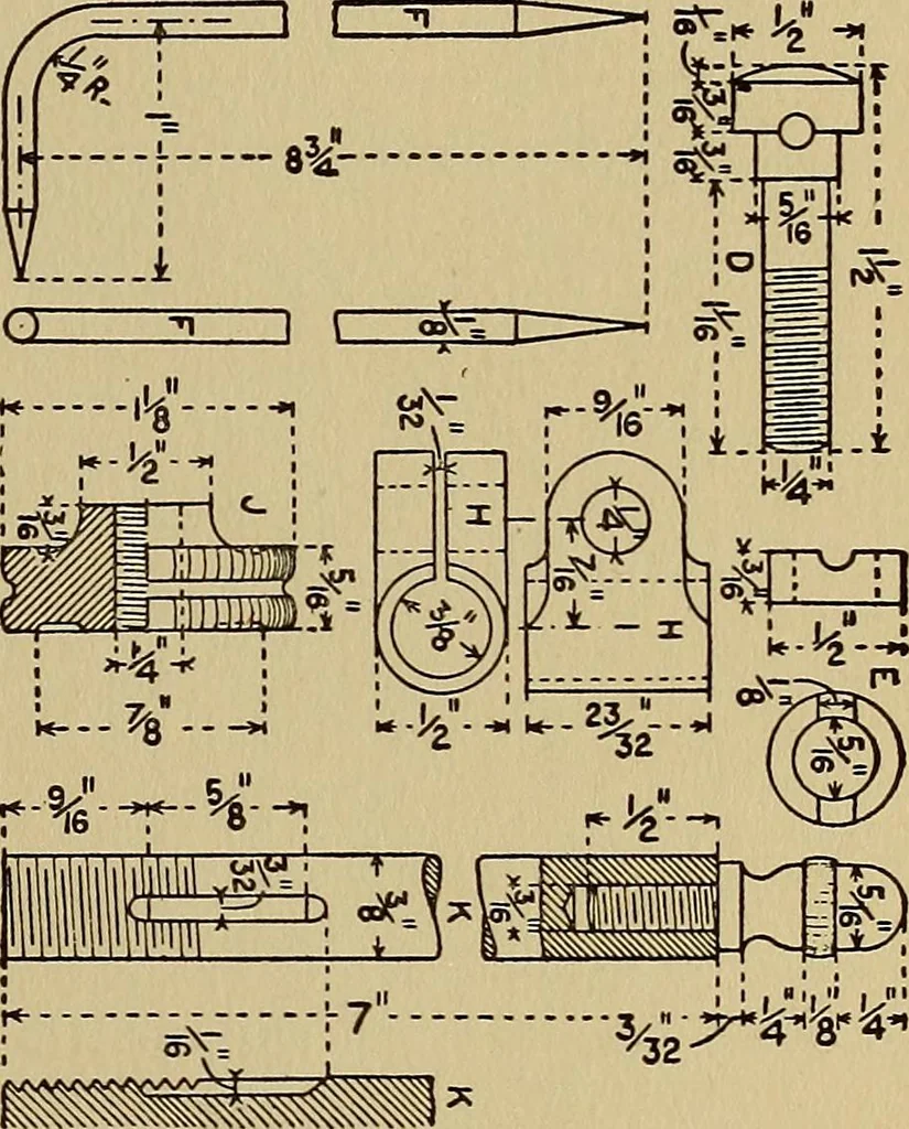 An illustration from Practical mechanical drawing and machine design self taught .., 1907, leaf 94