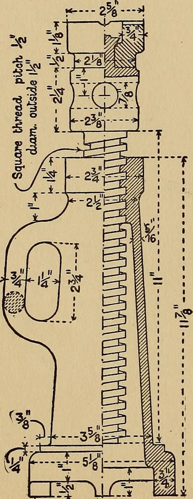 An illustration from Practical mechanical drawing and machine design self taught .., 1907, leaf 95