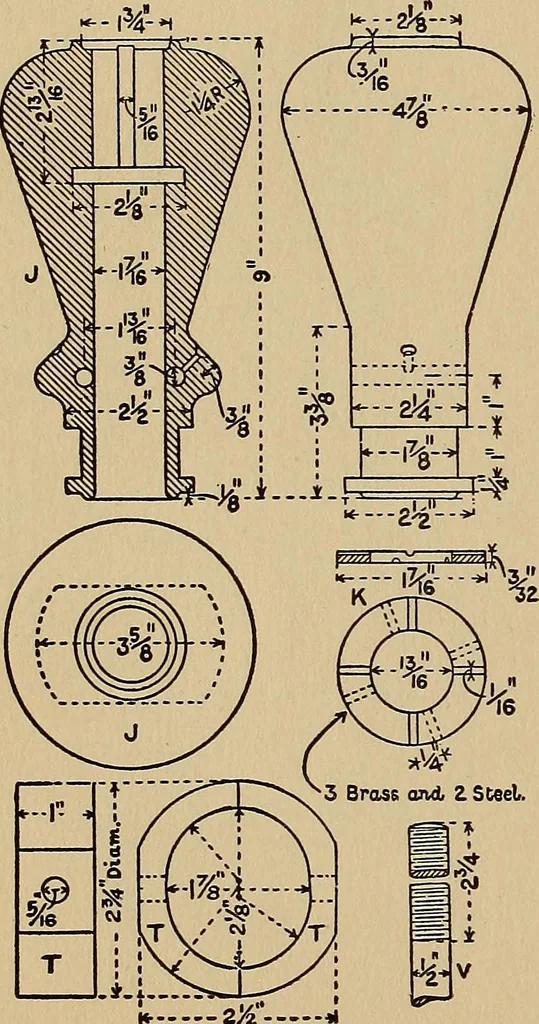 An illustration from Practical mechanical drawing and machine design self taught .., 1907, leaf 97