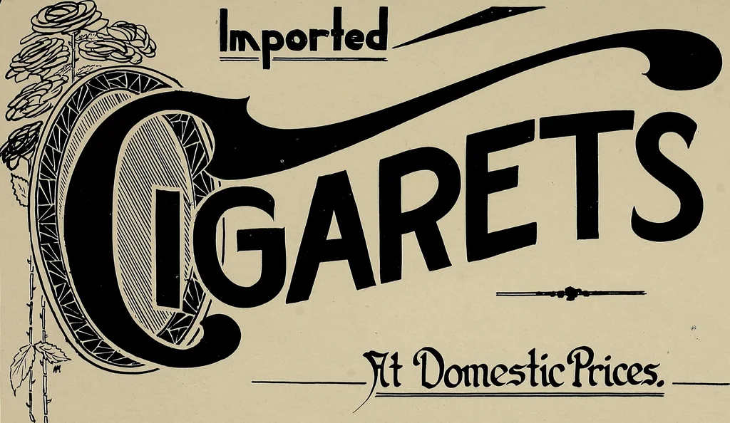 An illustration from Practical phrases of show card writing; a complete manual of the best and latest methods of brush and pen lettering with comprehensive color notes embracing all the most appropriate alphabets, abundantly and accurately illustrated with full description of all the materials necessary, 1922, leaf 100