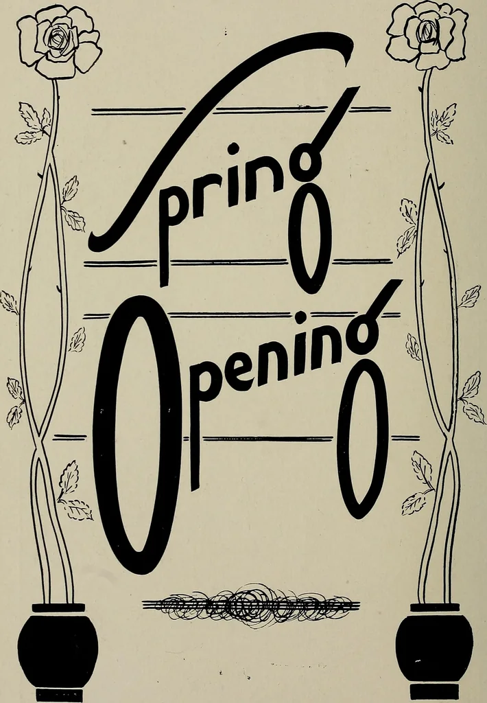 An illustration from Practical phrases of show card writing; a complete manual of the best and latest methods of brush and pen lettering with comprehensive color notes embracing all the most appropriate alphabets, abundantly and accurately illustrated with full description of all the materials necessary, 1922, leaf 97