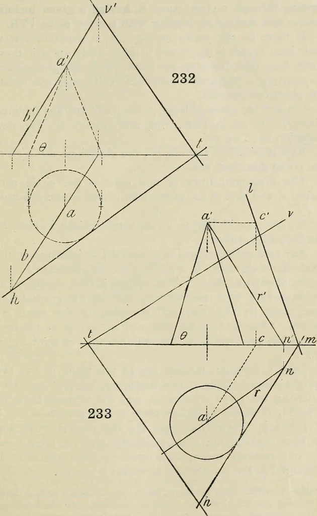 An illustration from Practical plane and solid geometry for advanced students, including graphic statics, adapted to the requirements of the South Kensington syllabus, 1899, leaf 276