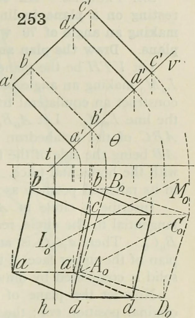 An illustration from Practical plane and solid geometry for advanced students, including graphic statics, adapted to the requirements of the South Kensington syllabus, 1899, leaf 310
