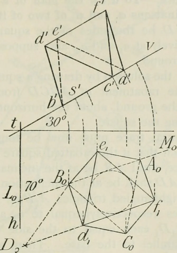 An illustration from Practical plane and solid geometry for advanced students, including graphic statics, adapted to the requirements of the South Kensington syllabus, 1899, leaf 312