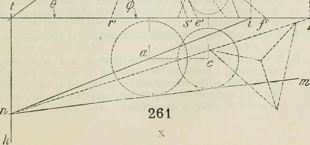 An illustration from Practical plane and solid geometry for advanced students, including graphic statics, adapted to the requirements of the South Kensington syllabus, 1899, leaf 320