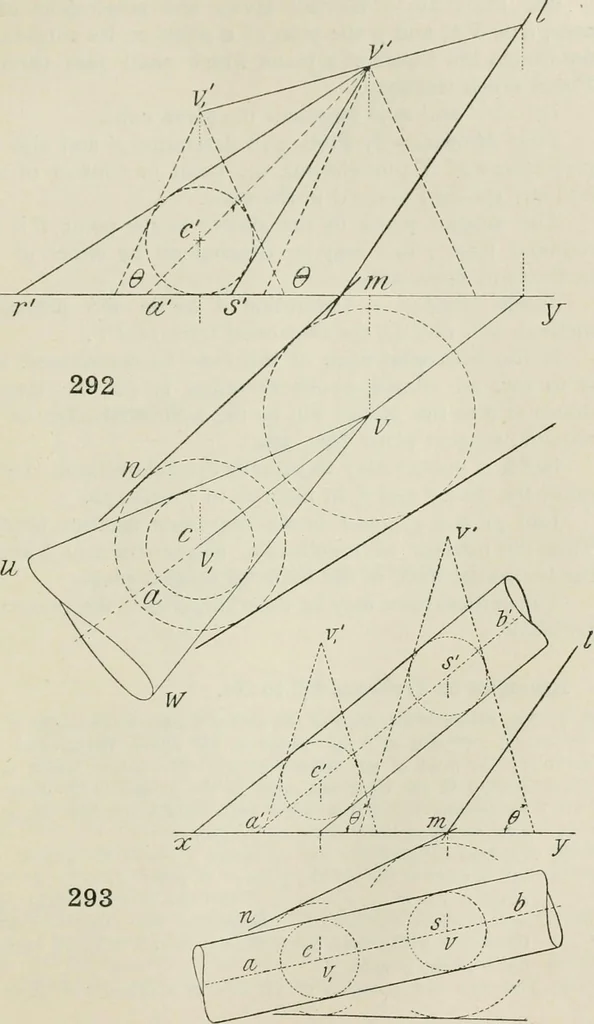 An illustration from Practical plane and solid geometry for advanced students, including graphic statics, adapted to the requirements of the South Kensington syllabus, 1899, leaf 368