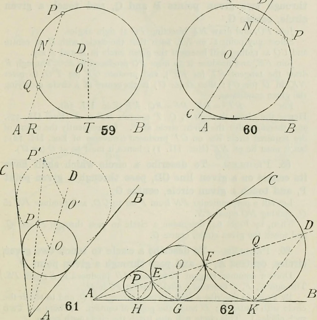 An illustration from Practical plane and solid geometry for advanced students, including graphic statics, adapted to the requirements of the South Kensington syllabus, 1899, leaf 76