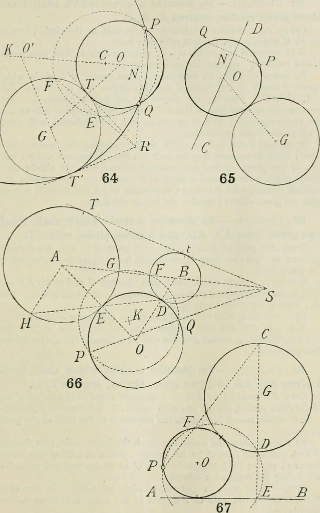 An illustration from Practical plane and solid geometry for advanced students, including graphic statics, adapted to the requirements of the South Kensington syllabus, 1899, leaf 78