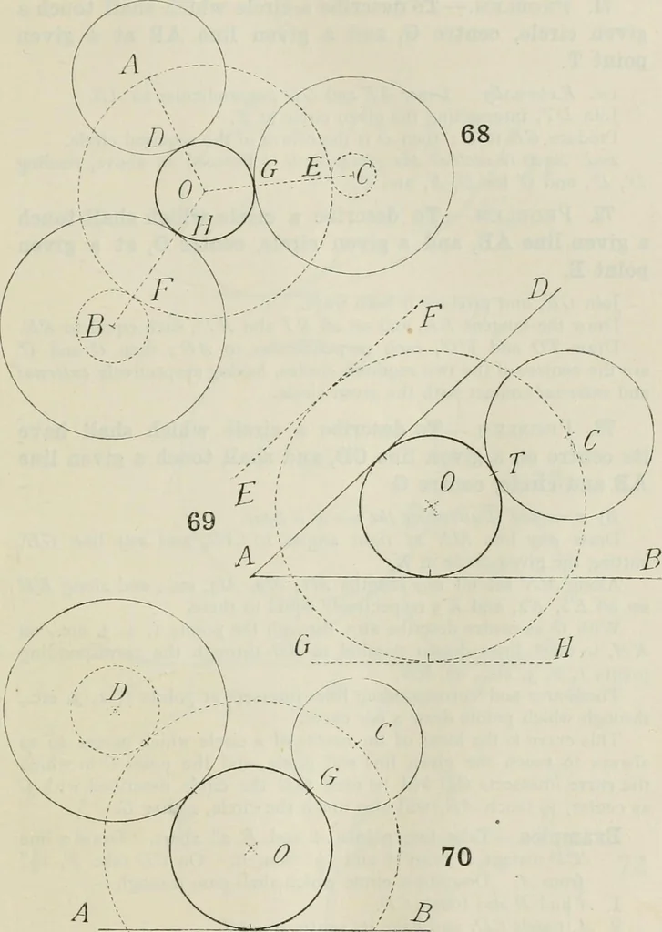 An illustration from Practical plane and solid geometry for advanced students, including graphic statics, adapted to the requirements of the South Kensington syllabus, 1899, leaf 80