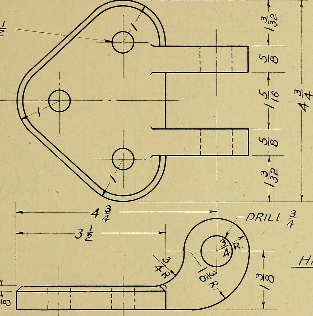 An illustration from Practical problems in mechanical drawing and blueprint reading, 1921, leaf 20