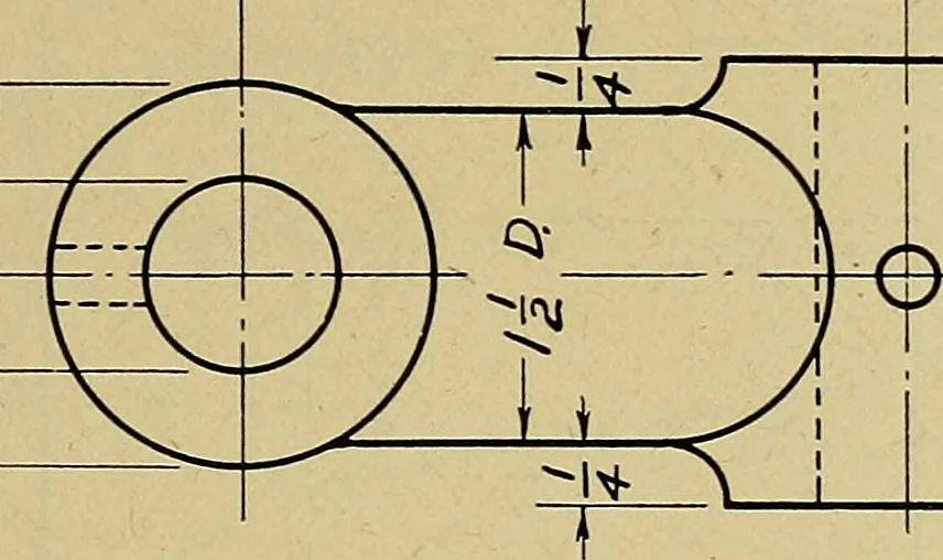 An illustration from Practical problems in mechanical drawing and blueprint reading, 1921, leaf 26