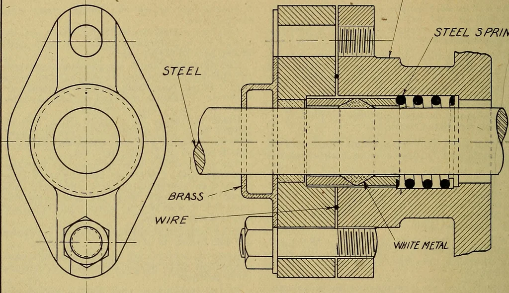 An illustration from Practical problems in mechanical drawing and blueprint reading, 1921, leaf 33