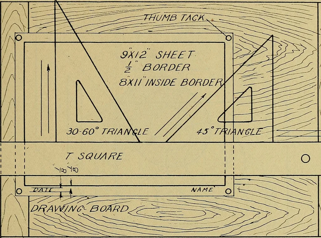An illustration from Practical problems in mechanical drawing and blueprint reading, 1921, leaf 4